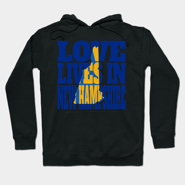 Love Lives in New Hampshire Hoodie by DonDota